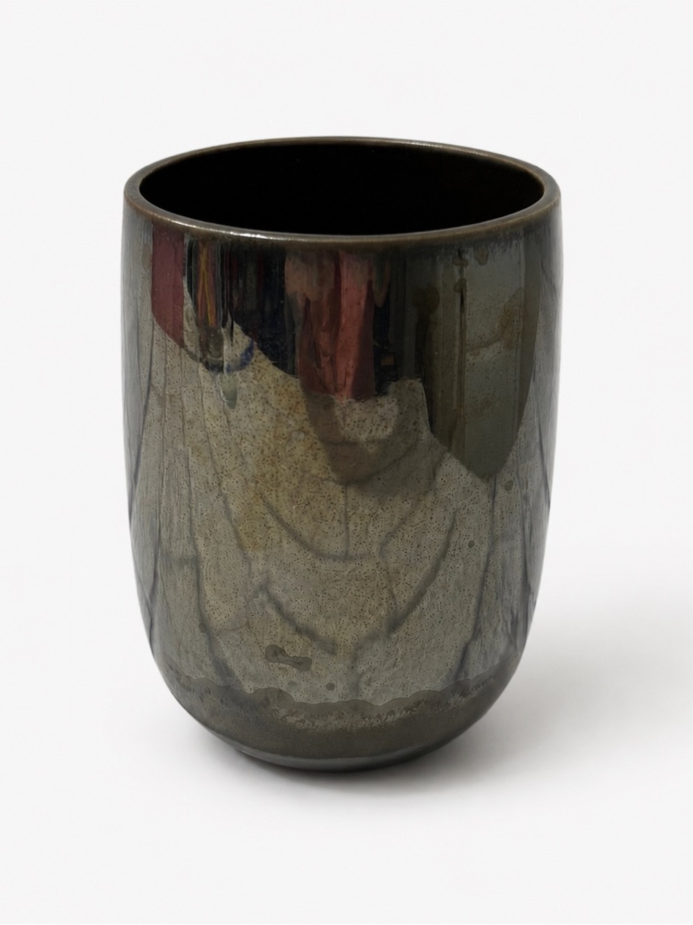Rookwood Pottery 2000-2010’s gunmetal mirrored finish vase/planter